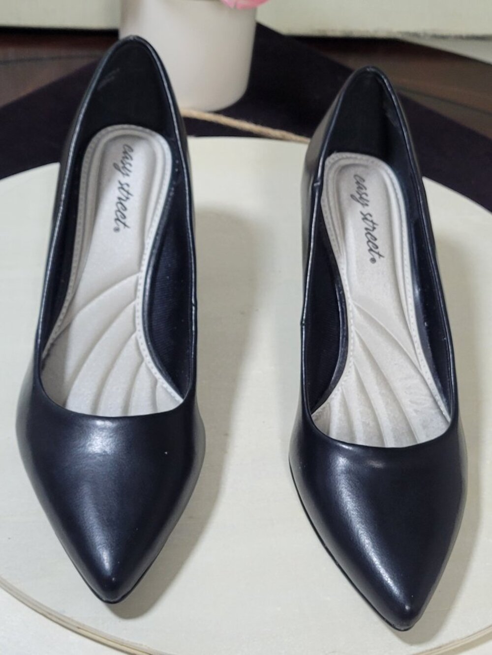 Easy Street Faux Black Pumps [Item #SP09]
